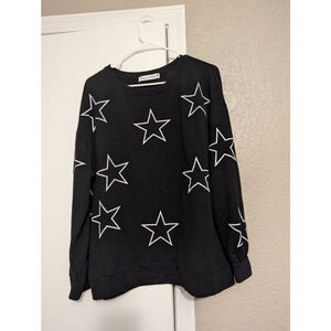 Women's Cheyanne Autumn Black & White Star Sweatshirt LG